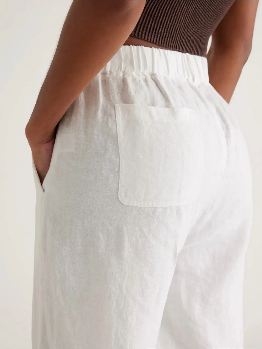 Quince NWOT European Linen Pants in White Size X-Large 1206